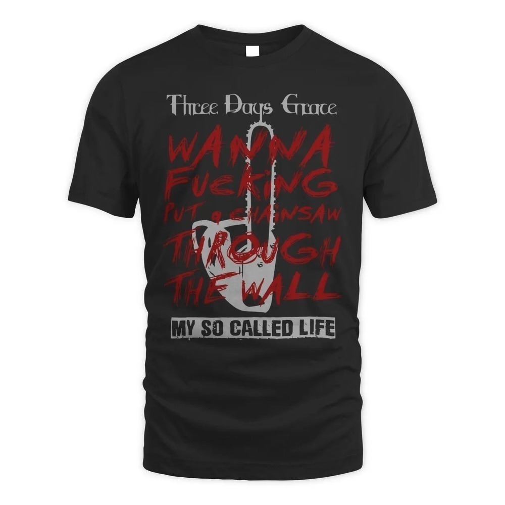 Three Days Grace Explosions Chainsaw Shirt